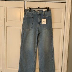 Just Black Light Blue JBD Medium Denim Wide Leg Jeans